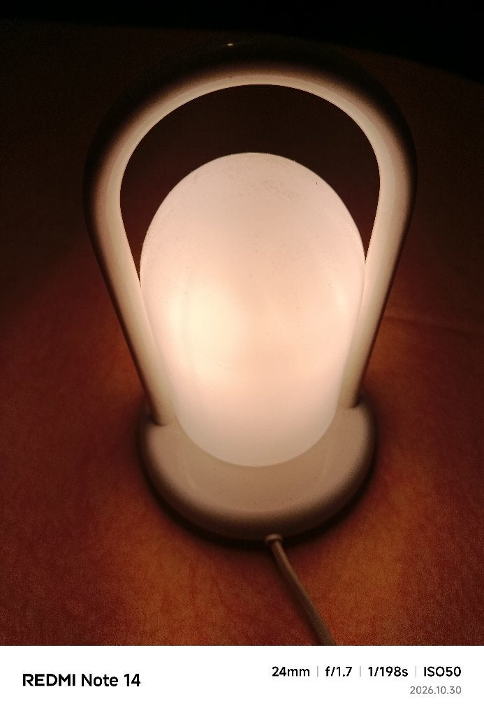 Vintage Massive Art – lampe de nuit design blanche, Maison & Meubles, Vintage, Enlèvement ou Envoi, Blanc, Verre