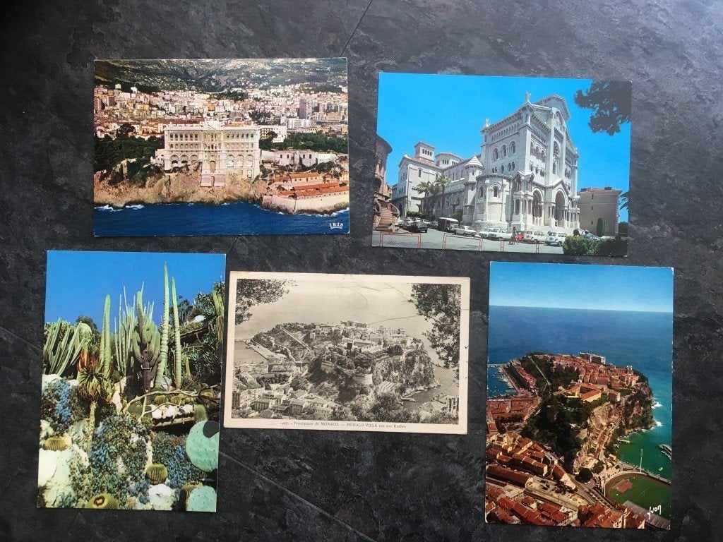 5 postkaarten Monaco, Verzamelen, Ophalen of Verzenden