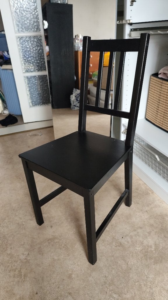 Chaise IKEA Pinntorp (noir / pin) - chair, Maison & Meubles, Chaises, Deux, Enlèvement, Utilisé, Bois