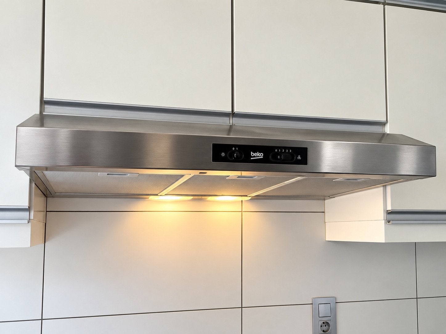 Beko dampkap inox – B 90  D 51 cm, Ophalen, Gebruikt