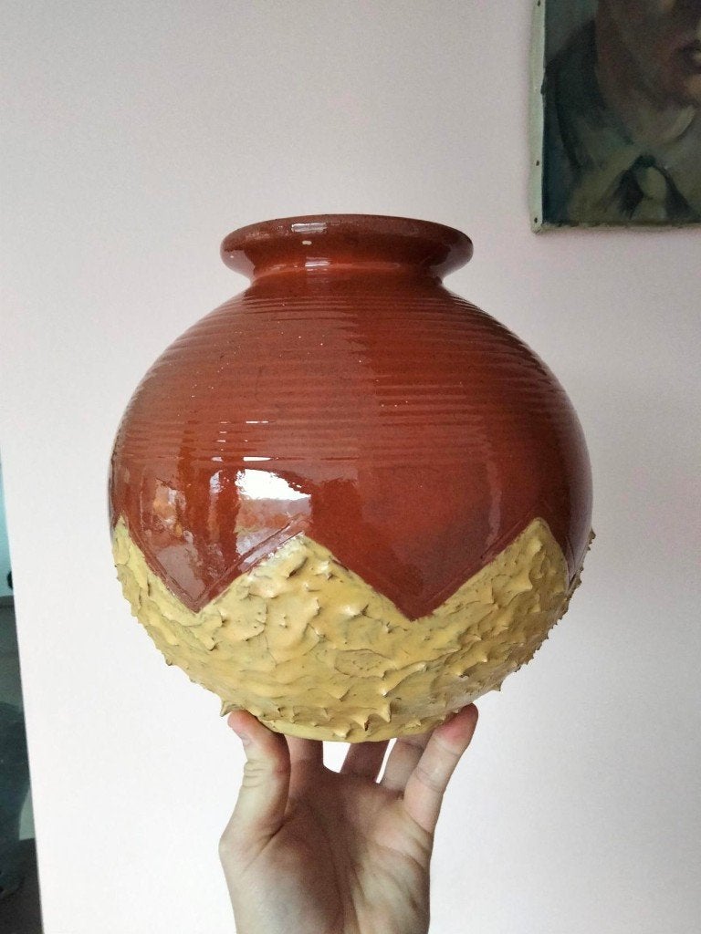 Art Deco vaas keramiek made in Belgium, Ophalen