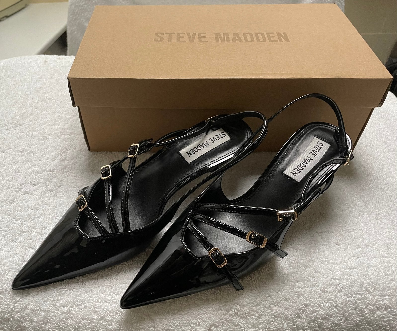 Slingbacks maat 37, Zwart, Nieuw, Sandalen of Muiltjes, Ophalen of Verzenden
