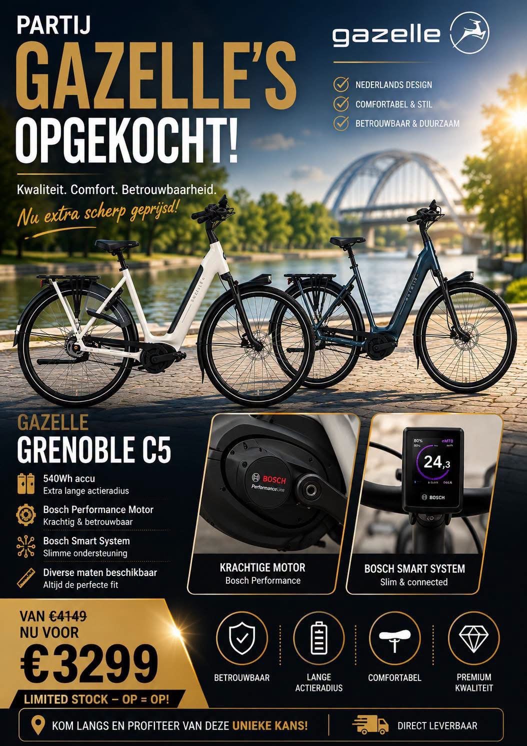 Nieuwe gazelle grenoble c5 hoge korting, Ophalen, Nieuw, Gazelle