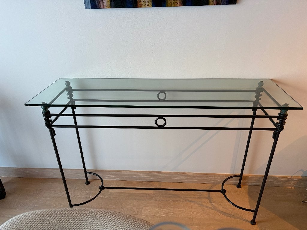 belle console/table décorative, Maison & Meubles, Tables | Dessertes, 100 à 150 cm, 25 à 50 cm, Verre, Comme neuf