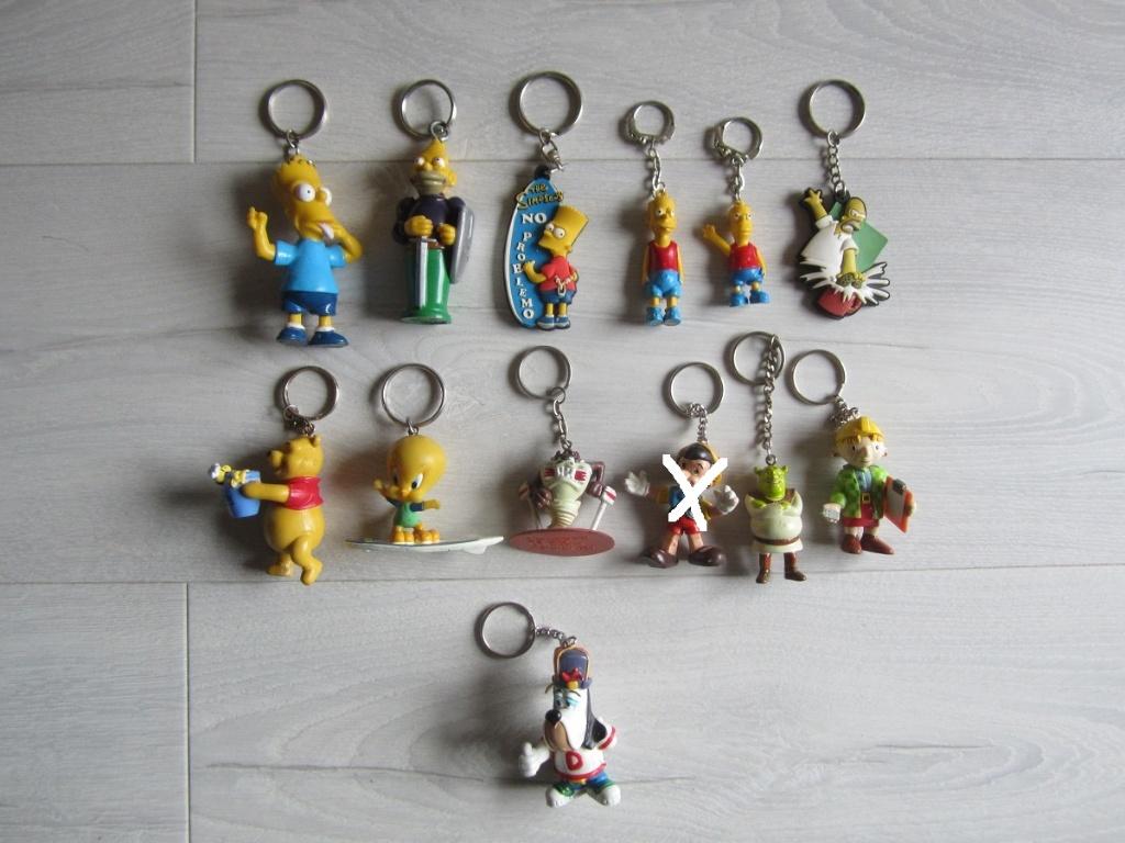 Personnages de dessins animés en porte-clé - 2,00Eur / pièce, Enlèvement ou Envoi, Comme neuf, TV, Figurine ou Poupée