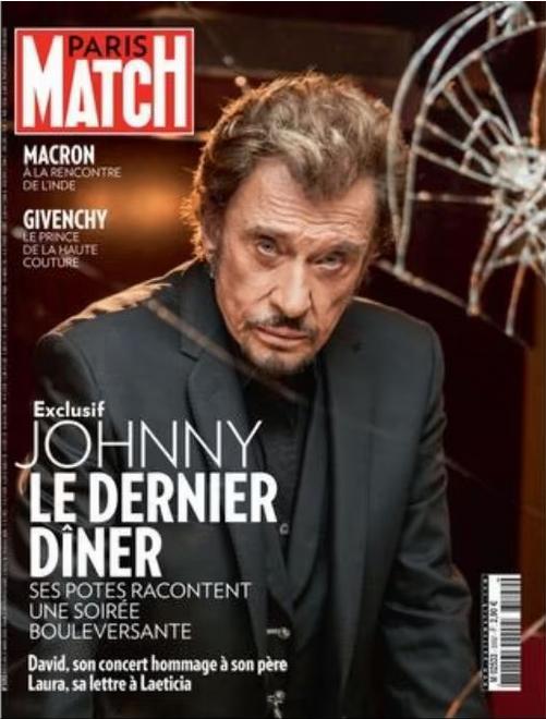 Paris Match Johnny Hallyday N863 (15 tot 21 maart 2018), Boeken, Ophalen of Verzenden, Zo goed als nieuw, Muziek, Film of Tv