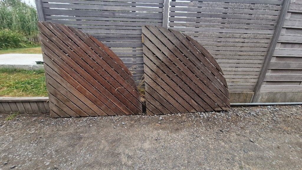 Bangkirai Hardhouten Vlondertegels, Tuin en Terras, Ophalen, Zo goed als nieuw, Hout