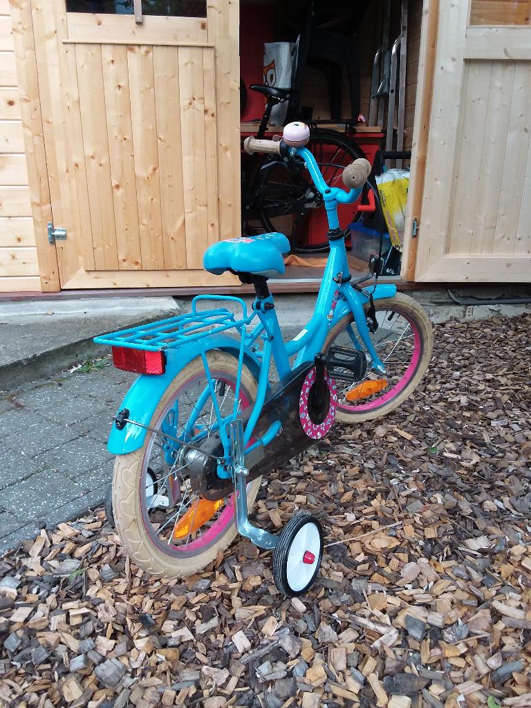 Fiets 16 inch - meisjesfiets K3, Fietsen en Brommers, Ophalen, Terugtraprem, Zijwieltjes, 16 tot 20 inch