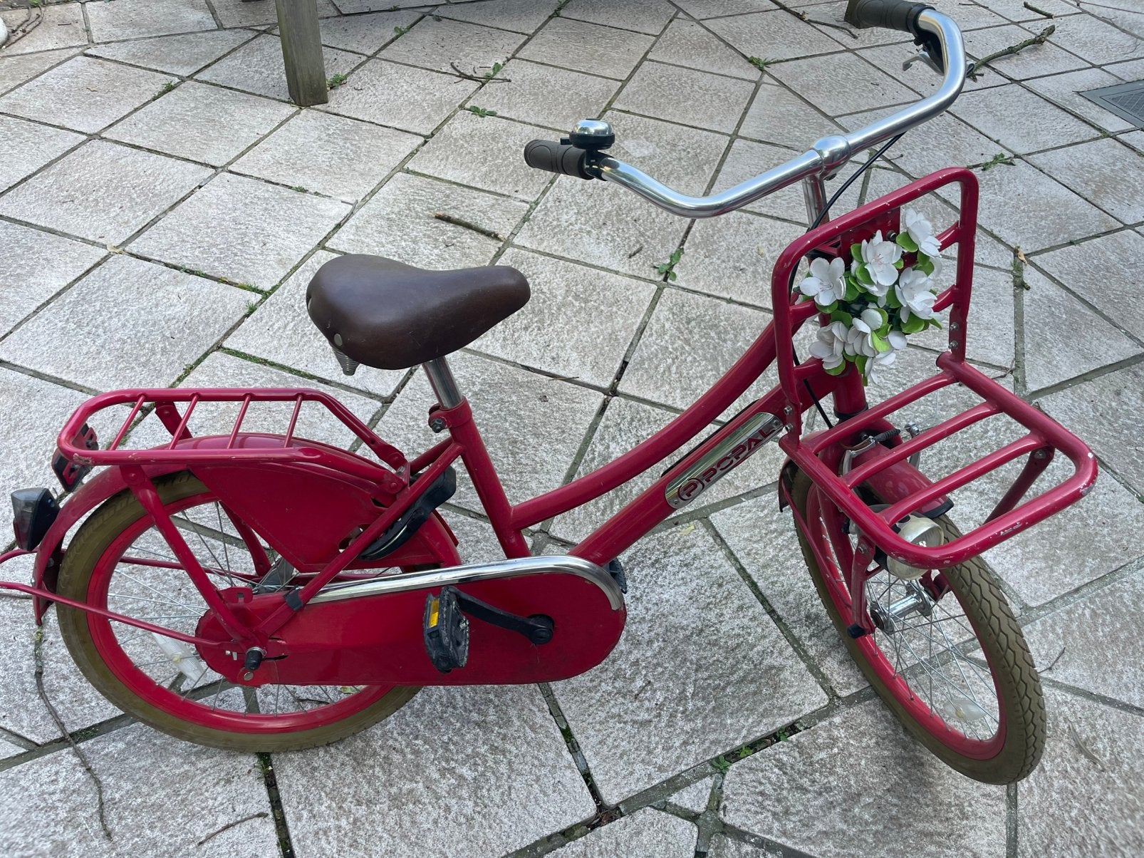 Meisjesfiets 20 inch, Fietsen en Brommers, Ophalen, Terugtraprem, Gebruikt, Handrem