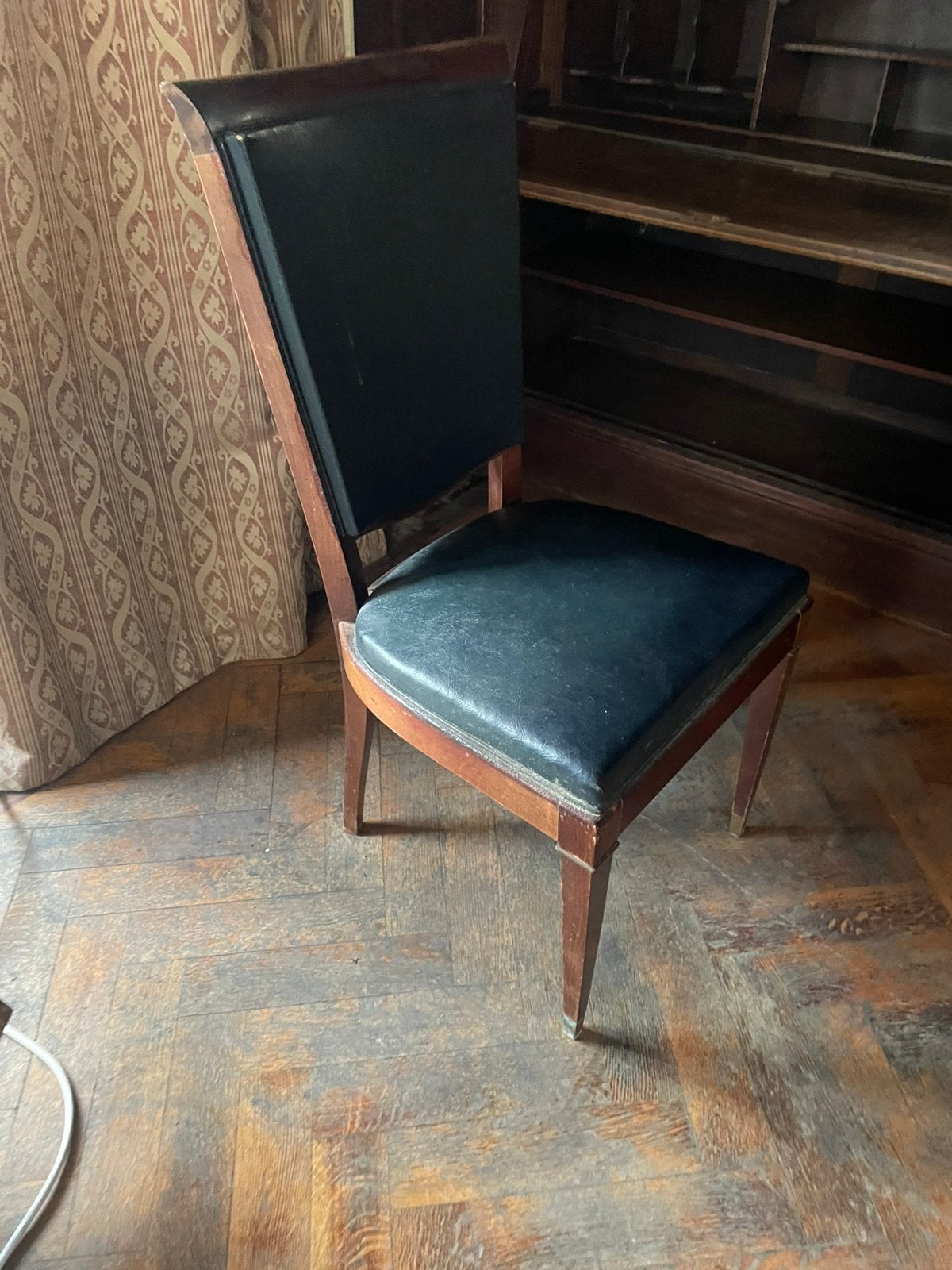 Chaise cuir vert, Antiek en Kunst, Ophalen