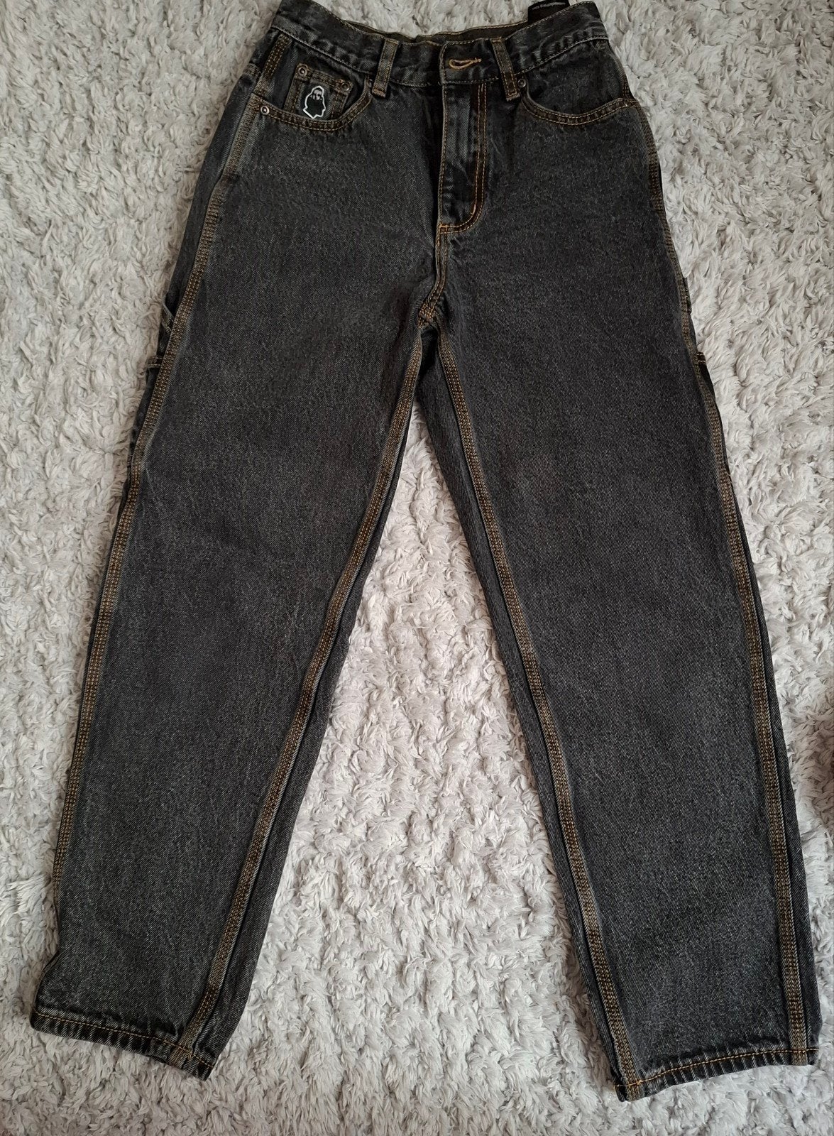Zwarte jeans merk nnsns, maat 22/28,, Antiek en Kunst, Antiek | Kleding en Textiel, Ophalen, Kinderen, Nnsns