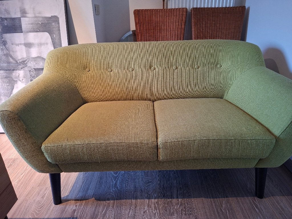 Stoffen zetel, Huis en Inrichting, Ophalen, Gebruikt, Kunststof, Tweepersoons