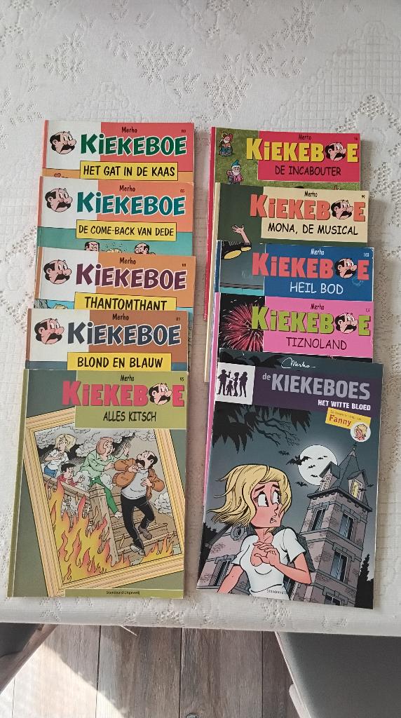 10 strips Kiekeboe, Merho, Ophalen of Verzenden, Zo goed als nieuw, Meerdere stripboeken