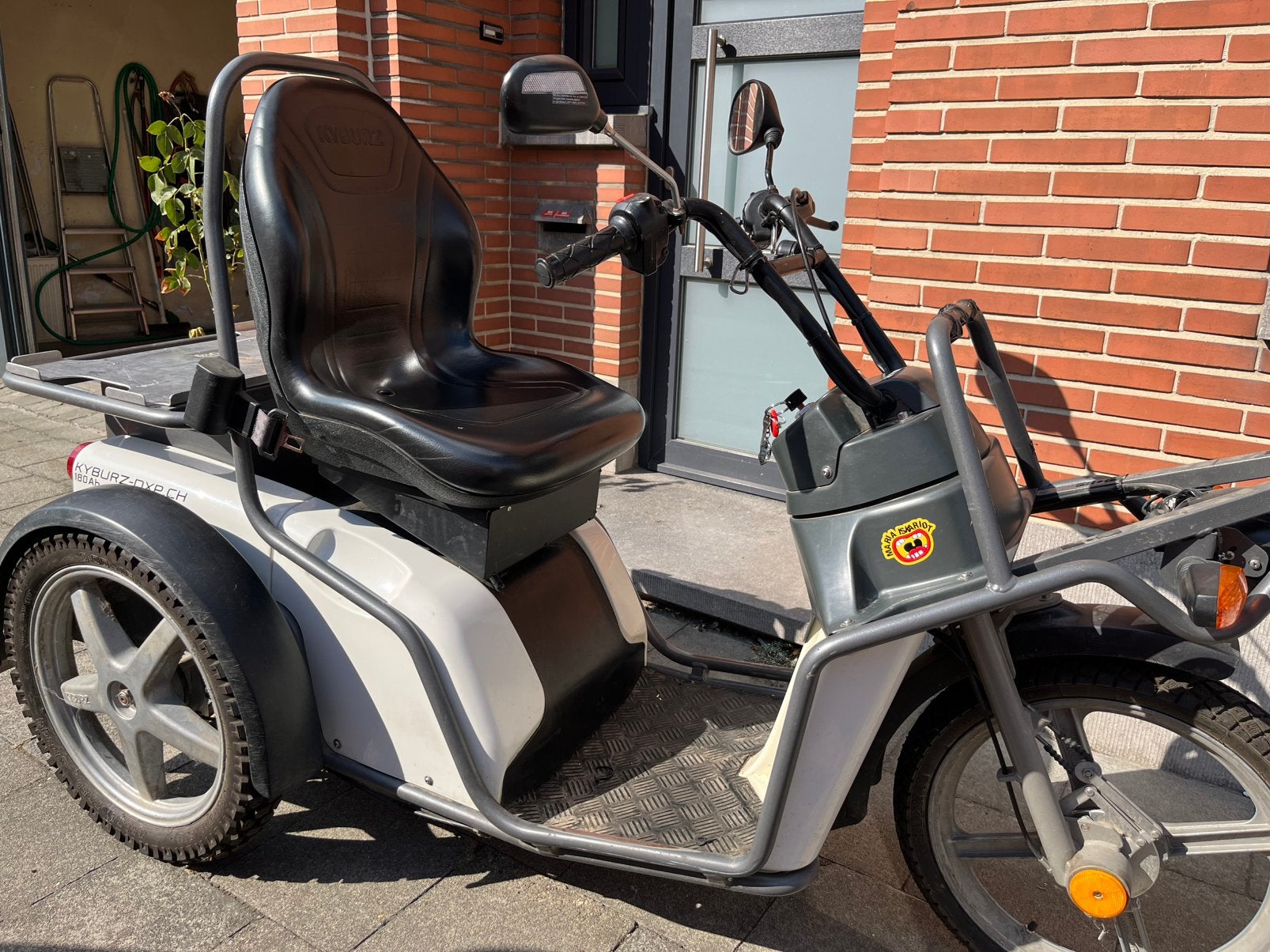 Kyburz scootmobiel DXS wit 25km/u, Ophalen, Gebruikt