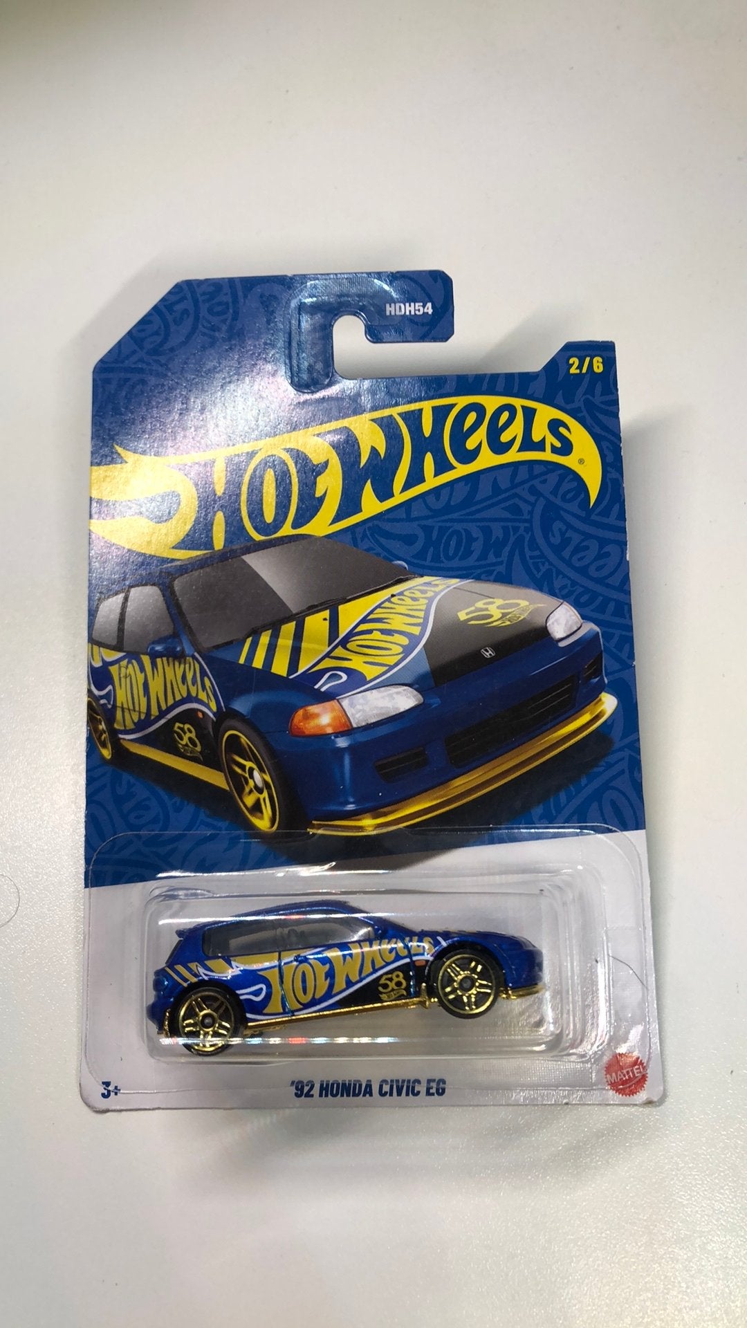 Hot Wheels  92 Honda Civic EG 58th Anniversary  JKX82, Ophalen of Verzenden, Zo goed als nieuw