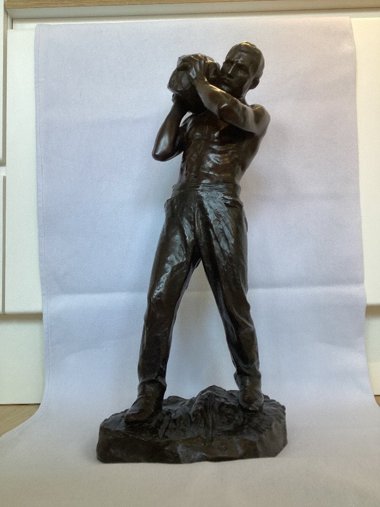 Statue en bronze signée Ettore Ferrari. 120/EEA., Antiquités & Art, Enlèvement, Bronze