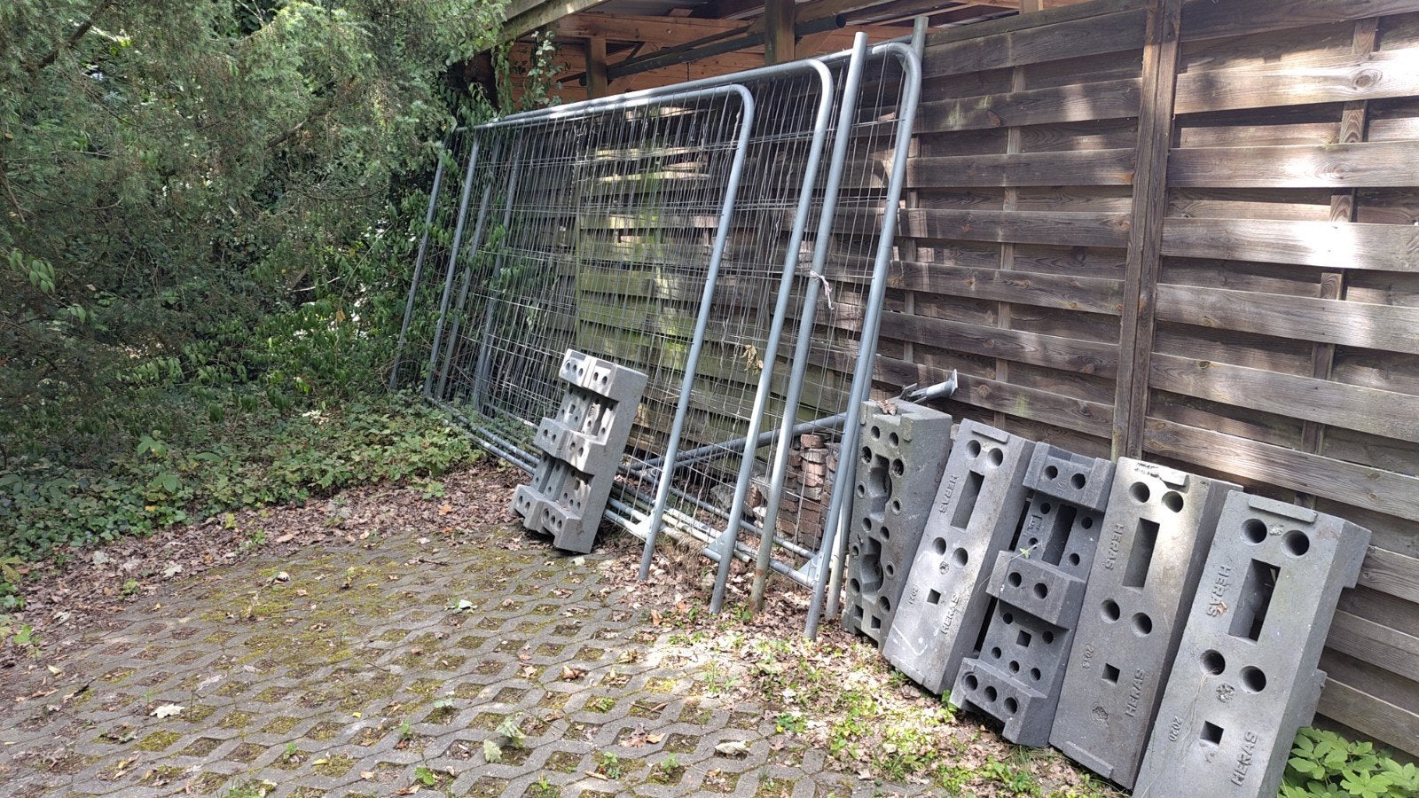 Heras hekken te koop, Ophalen