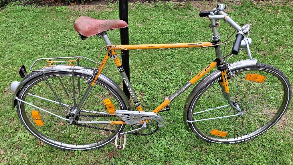 GROTE goede retro RODE LEEUW herenfiets SA3v. alles in orde, Fietsen en Brommers, Ophalen, Gebruikt, Velgrem, Versnellingen