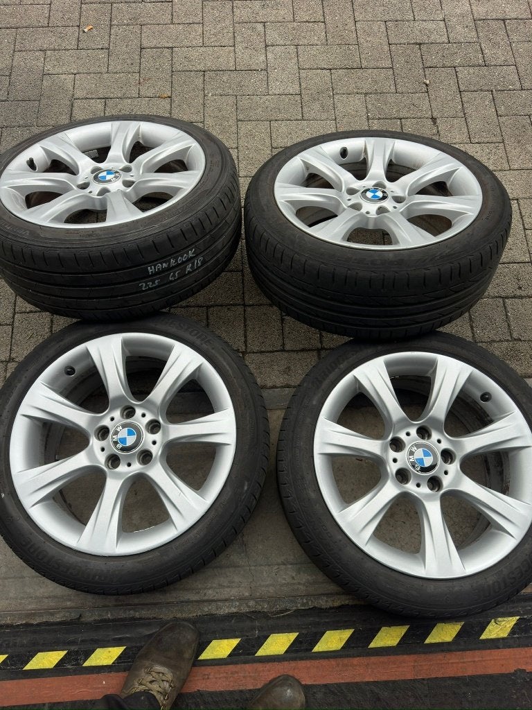 5x120 225 45 R18 BRIDGESTONE HANKOOK BMW COMPLEET 399€, Auto-onderdelen, Ophalen, Gebruikt, BMW