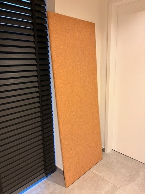 3 Akoestische wandpanelen in stijlvolle stoffen afwerking, Gebruikt, Meerkleurig, Textiel, Wandbord of Wandpaneel