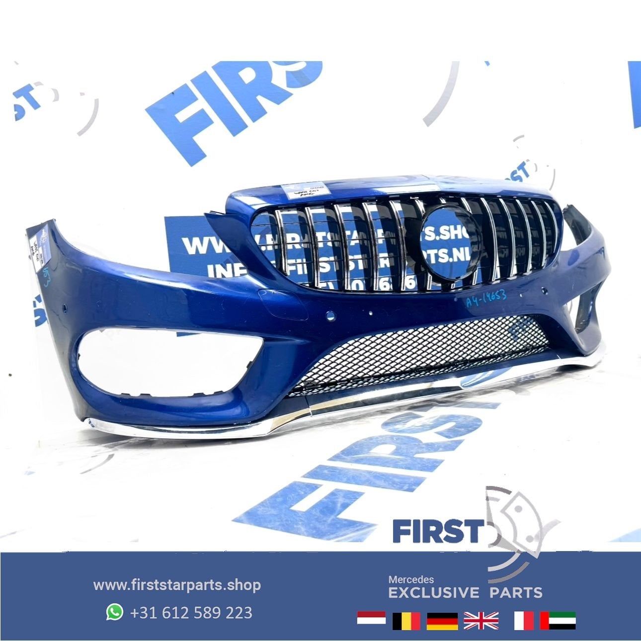 W205 BUMPER AMG VOORBUMPER + GRIL EN SIERLIJSTEN 2014-2017 M, Utilisé, -, Avant, -