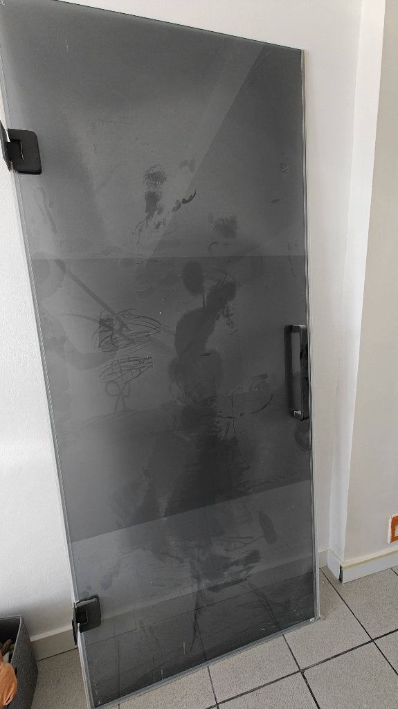 Glazen (douche)deur, Ophalen, 80 tot 100 cm, Binnendeur, Minder dan 200 cm