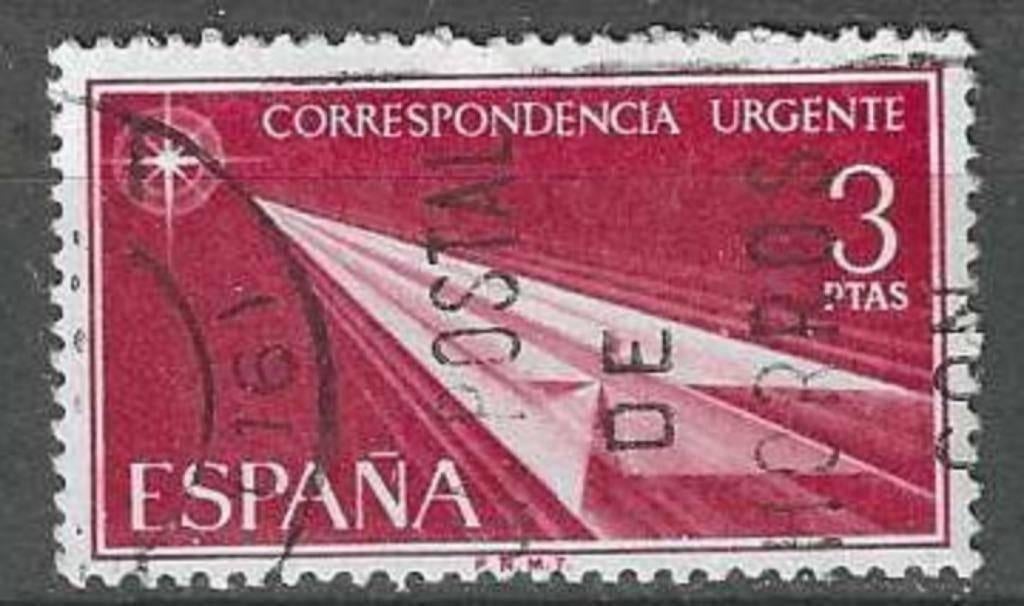 Spanje 1956/1966 - Yvert 32EX - Papieren Vlieger  (ST), Verzenden, Gestempeld