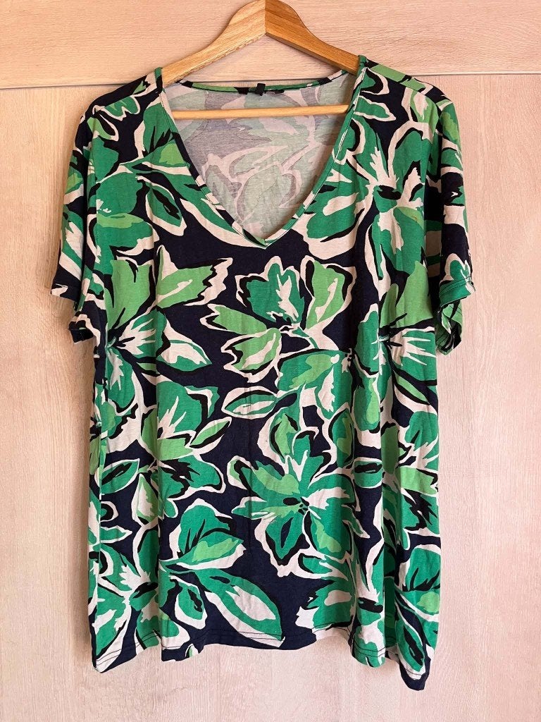 tshirt groen blauw ms mode xl, Enlèvement ou Envoi, Porté, Bleu, MS Mode