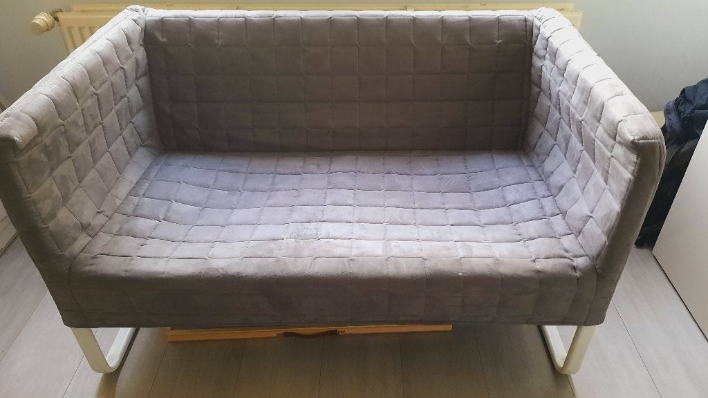 Ikea Knopparp zetel - grijs- goed staat - ideaal voor kot, Huis en Inrichting, Zetels | Zetels, Ophalen, Overige materialen, Minder dan 75 cm