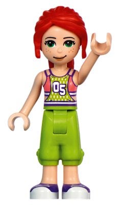 LEGO Friends frnd446 Friends Mia - Coral and Lime Jersey,, Neuf, Enlèvement ou Envoi, Lego, Friends