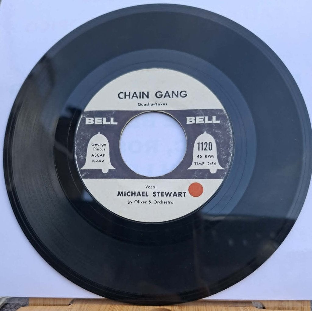 Popcorn Groove/Michael Steward — Chain Gang, Cd's en Dvd's, Gebruikt, Originele persing, 7 inch, Ophalen of Verzenden