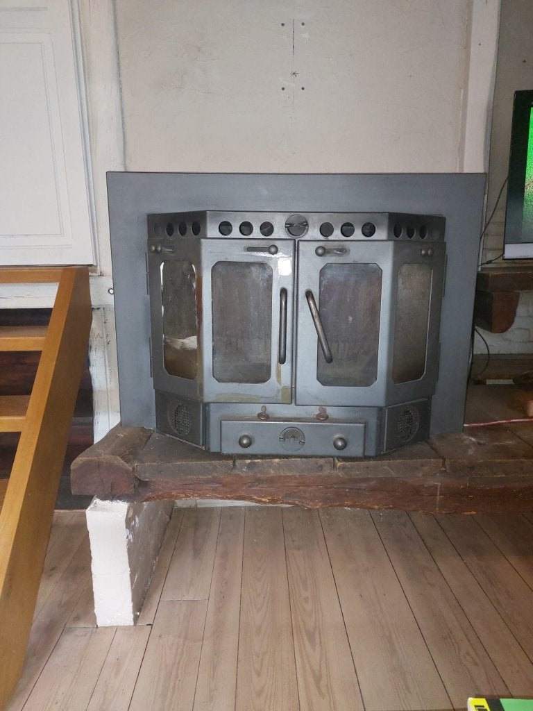 houtkachel, inbouw, Ophalen, Gebruikt, Houtkachel, Inbouw