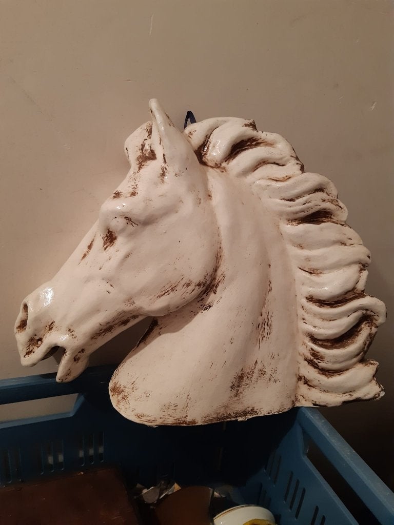 Tête cheval décorative vénitienne : papier mâché, Ophalen of Verzenden