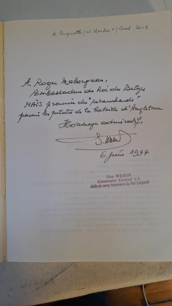 Ww2 Des Belges en Normandie Dedicace RAFMalengreau, Enlèvement ou Envoi