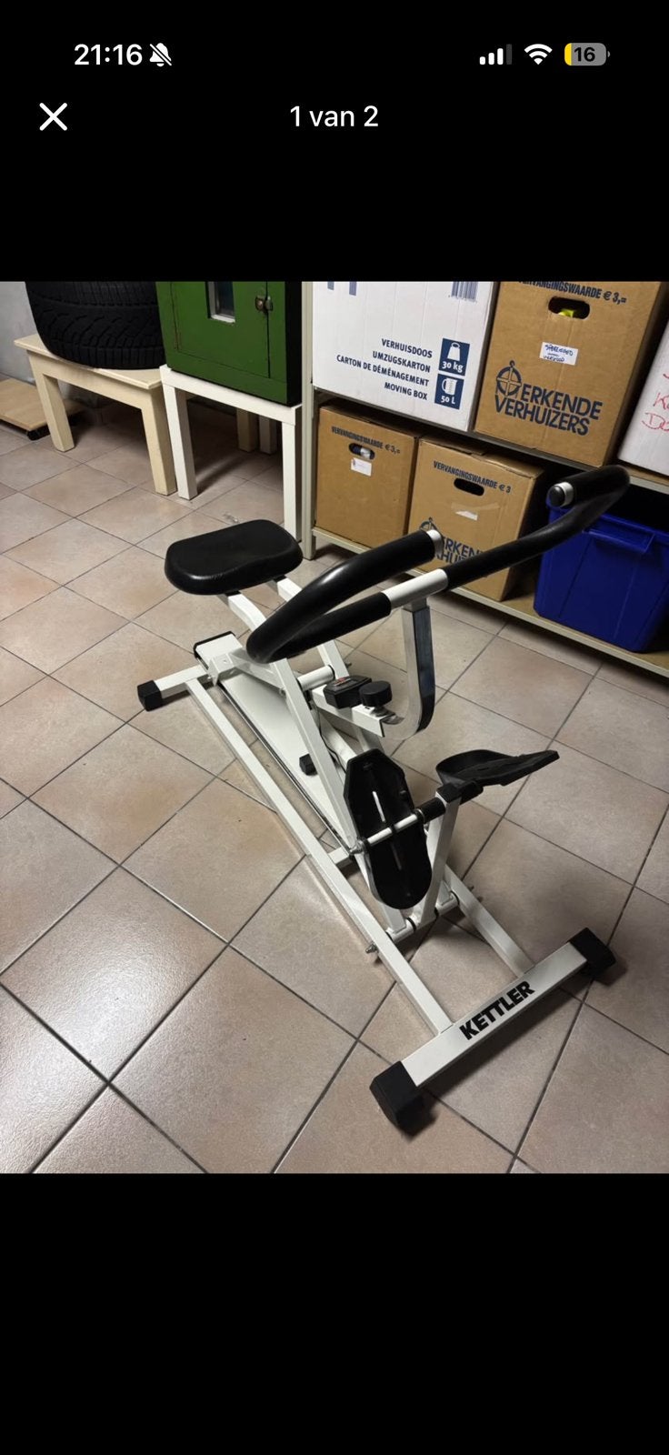 Kettler roeimachine, Sport en Fitness, Fitnessapparatuur, Ophalen, Zo goed als nieuw