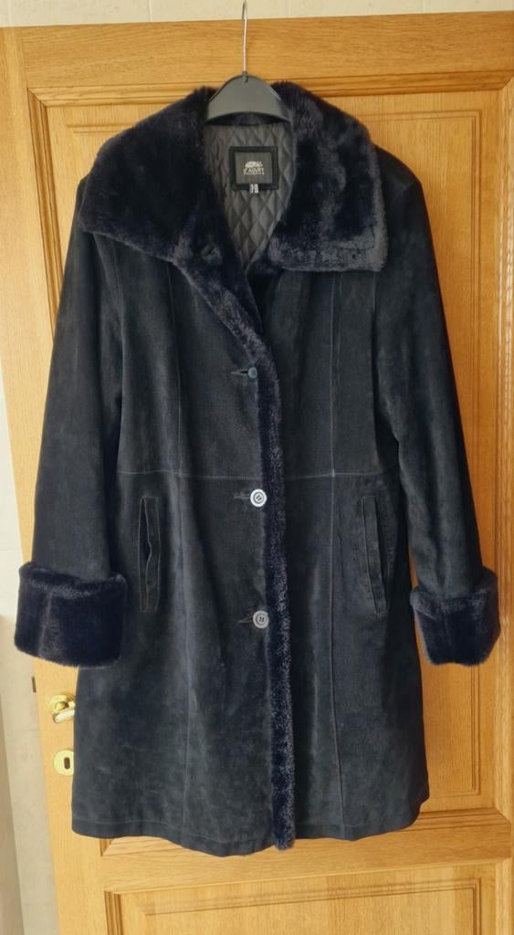 Daim vrouwen jas zwart, Ophalen, Maat 46/48 (XL) of groter, Zwart