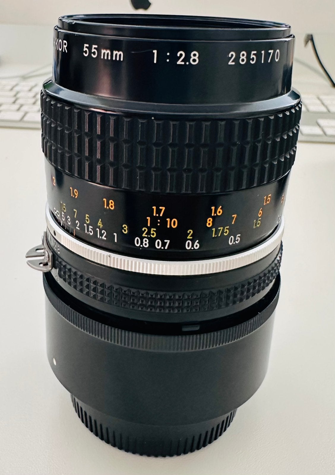 Makro  lens Nikkor (analoog) 55 mm, Ophalen of Verzenden, Gebruikt, Nikon