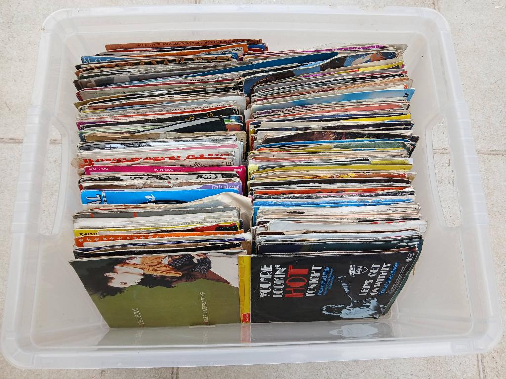 Lot de disques vyniles 45 tours , années 70,80, Cd's en Dvd's, Ophalen, Gebruikt