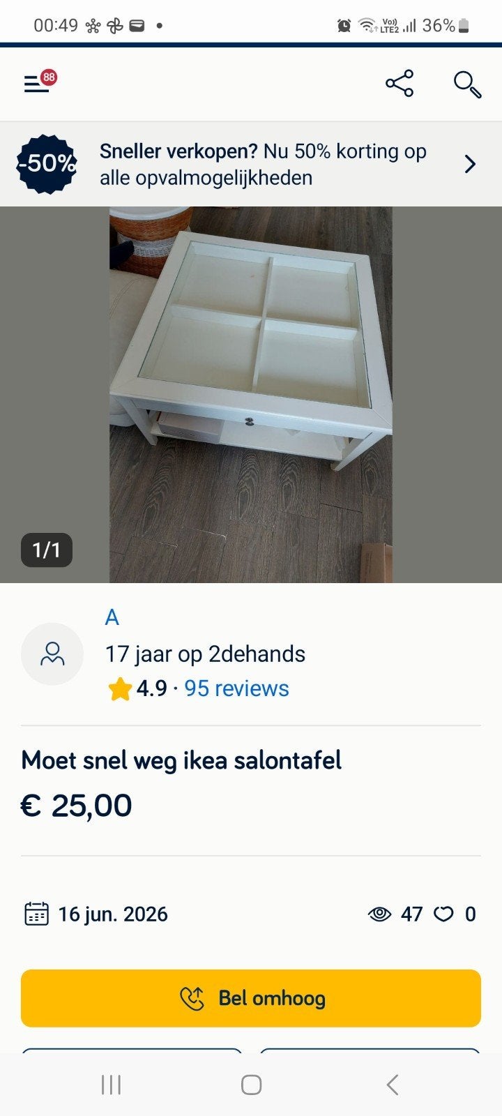 GRATIS ikea salontafel, Huis en Inrichting, Woonaccessoires | Kisten, Ophalen