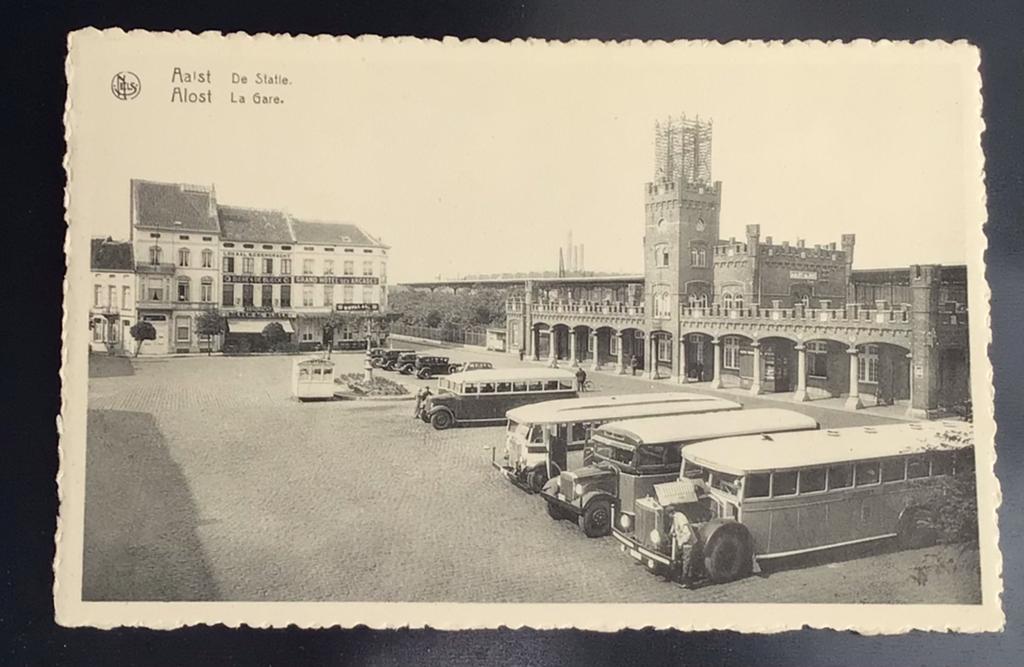 (016). Aalst (Alost) De Statie - La Gare, Enlèvement ou Envoi, Non affranchie