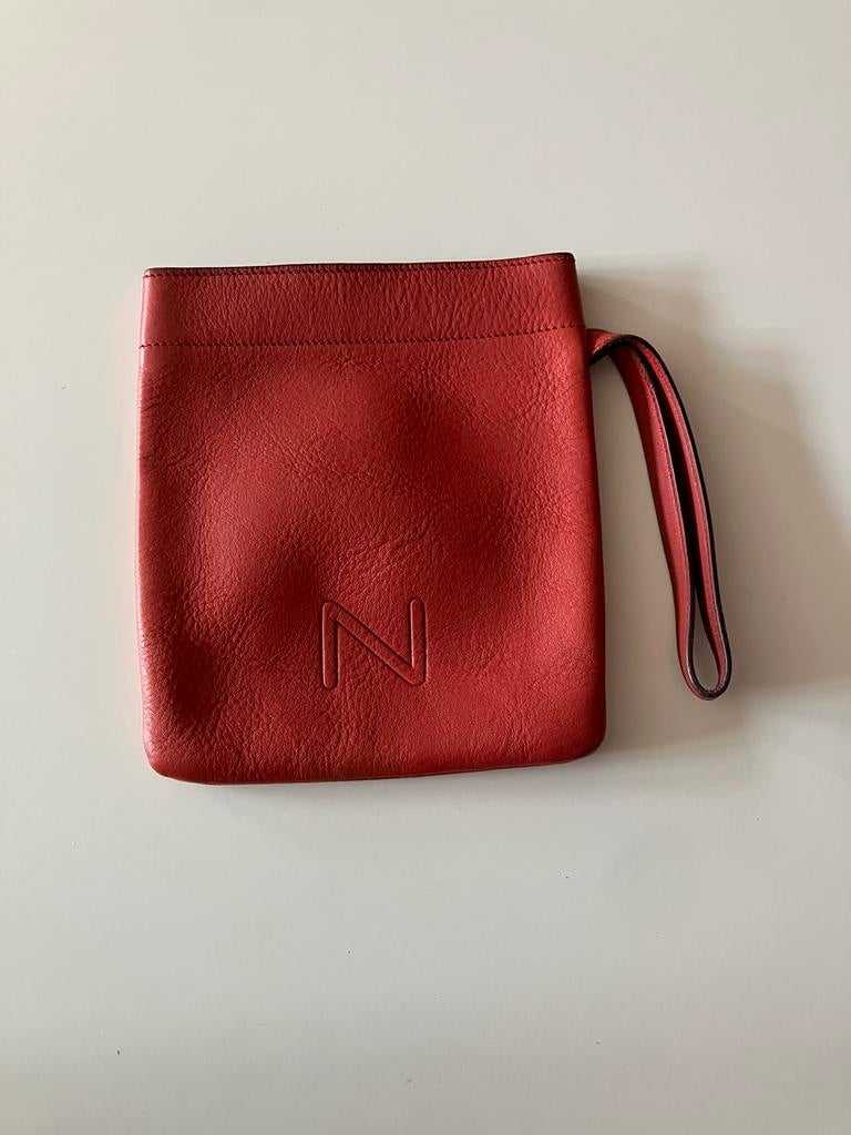 Pochette rouge en cuir Nathan, Enlèvement ou Envoi, Comme neuf, Rouge