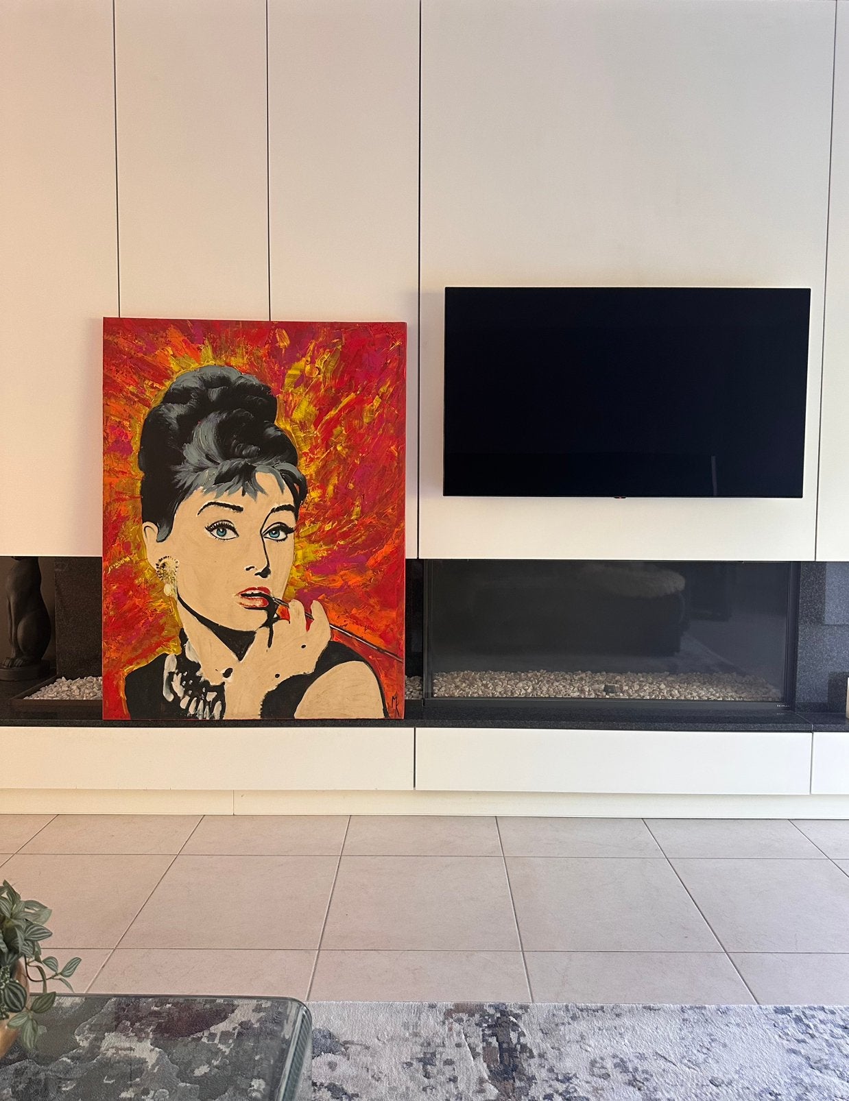 Groot pop art schilderij Audrey Hepburn Mk Art, Ophalen