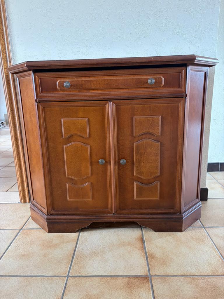 Klassieke houten opbergkast met lade, Huis en Inrichting, Ophalen, 50 tot 100 cm, Zo goed als nieuw, 25 tot 50 cm