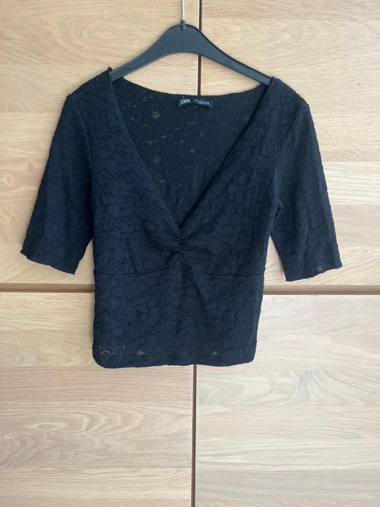 Topje ZARA, Maat 38/40 (M), Zwart, Ophalen of Verzenden, Zo goed als nieuw