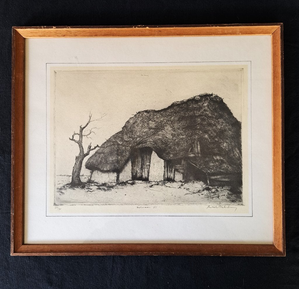 Dirk Baksteen 1886-1971 gesigneerd in de plaat, Ophalen of Verzenden