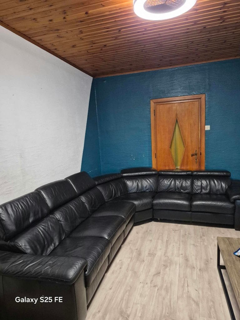 Salon en cuir, Maison & Meubles, Canapés | Salons, Enlèvement, Utilisé, Banc d'angle, Cuir
