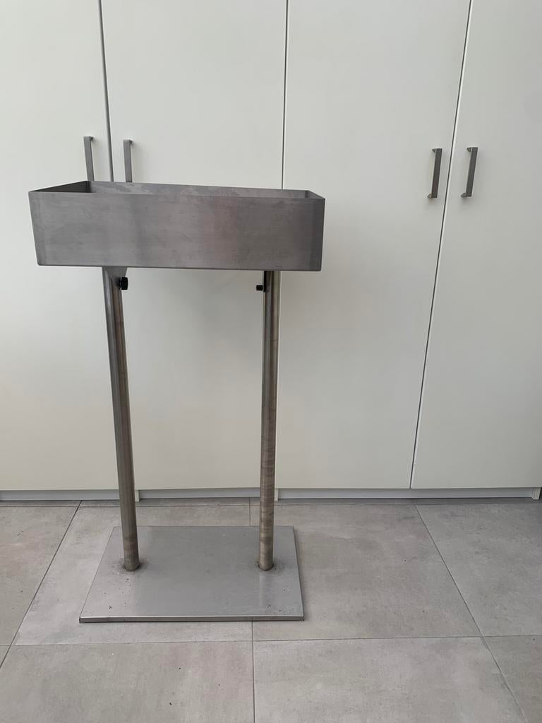 Industriële inox peukjes bak - afmetingen zie foto’s, Ophalen