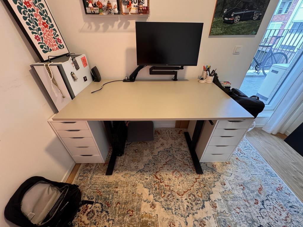 Bureau, Ophalen, Gebruikt, Beige