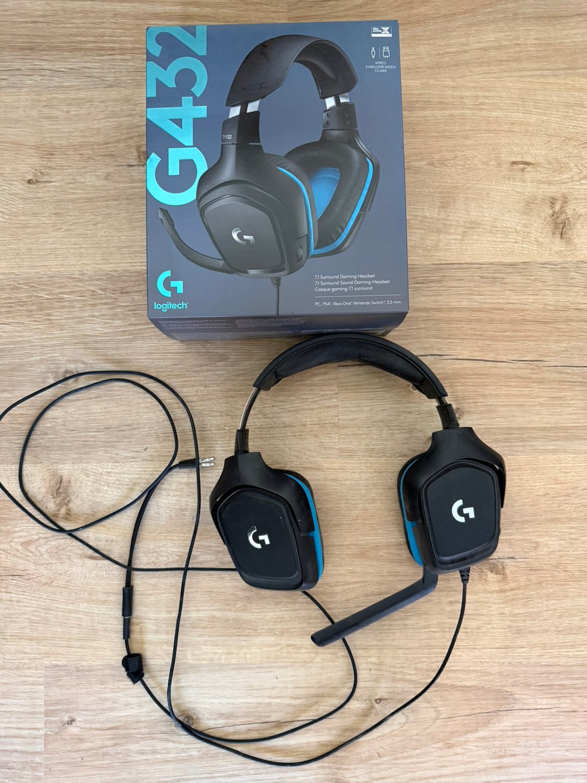 Logitech G432 7.1 Surround Sound Wired Gaming Headset 30€, Computers en Software, Headsets, Ophalen, Gebruikt