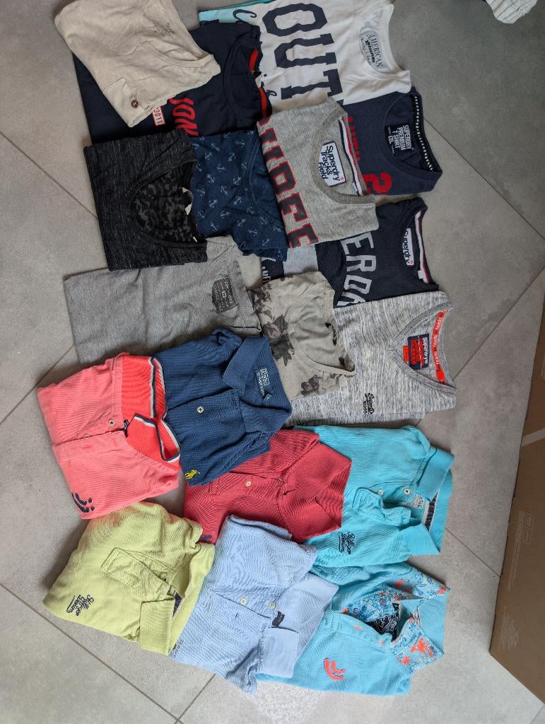 Lot Polo et t-shirt 18 pièces (S-M), Enlèvement, Porté